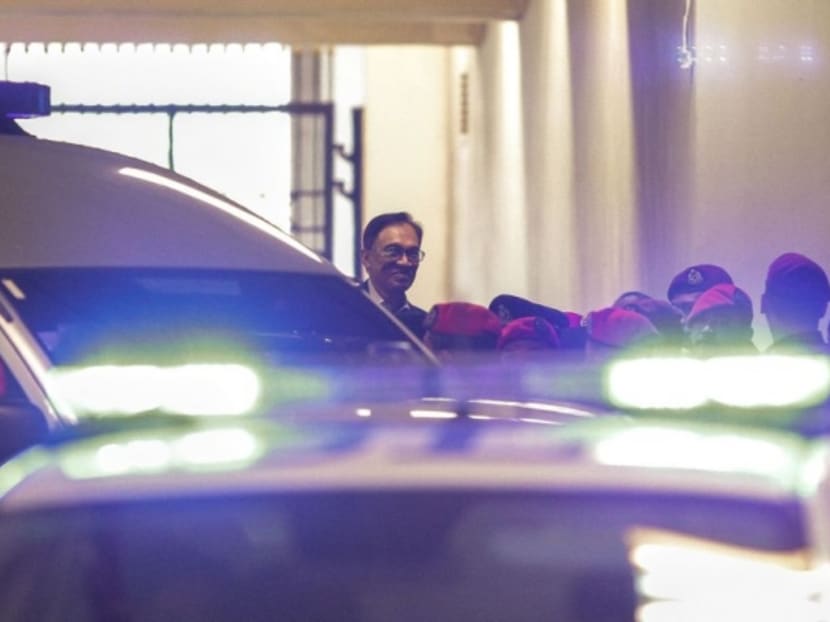 Anwar Ibrahim is pictured leaving the Palace of Justice, Putrajaya on Dec 14, 2016 after losing a final bid to review his Sodomy II conviction. Photo: Malay Mail Online
