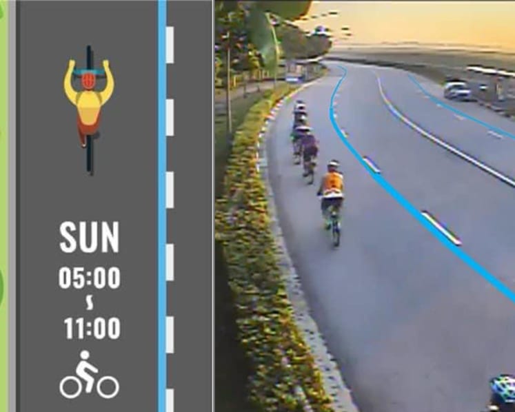 Cyclists can use dedicated lane along road near Seletar Airport on Sunday mornings in 6-month trial: LTA