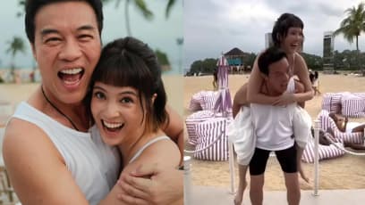 Zheng Geping, 59, Proves He's Still Really Fit By Piggybacking Daughter Tay Ying At Her 28th Birthday Party