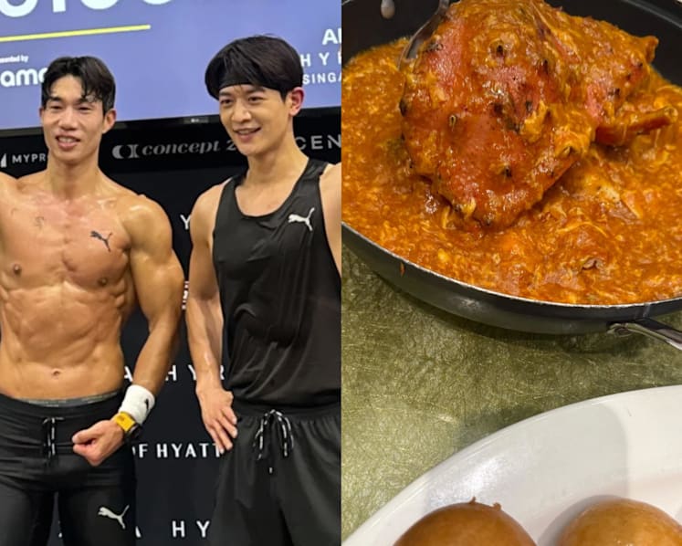 Shinee's Minho and Physical: 100 star Hong Beom-seok place 2nd in Hyrox Singapore doubles, eat chilli crab afterwards