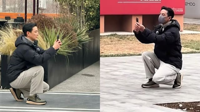 北京街头蹲地帮民众拍照，吴彦祖亲民举动获赞