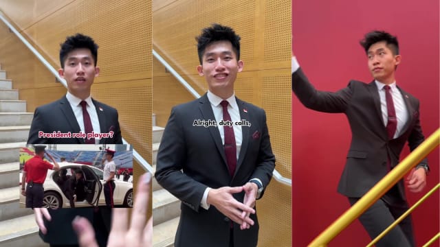庆典彩排扮演总统引关注 空军揭“帅过韩星”男子身份
