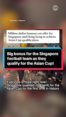 Well deserved bonus for the Singapore football team as they beat Hong Kong to qualify for the Asian Cup! #8dayssg #8dayssgtrending #singapore #football #fypsg 