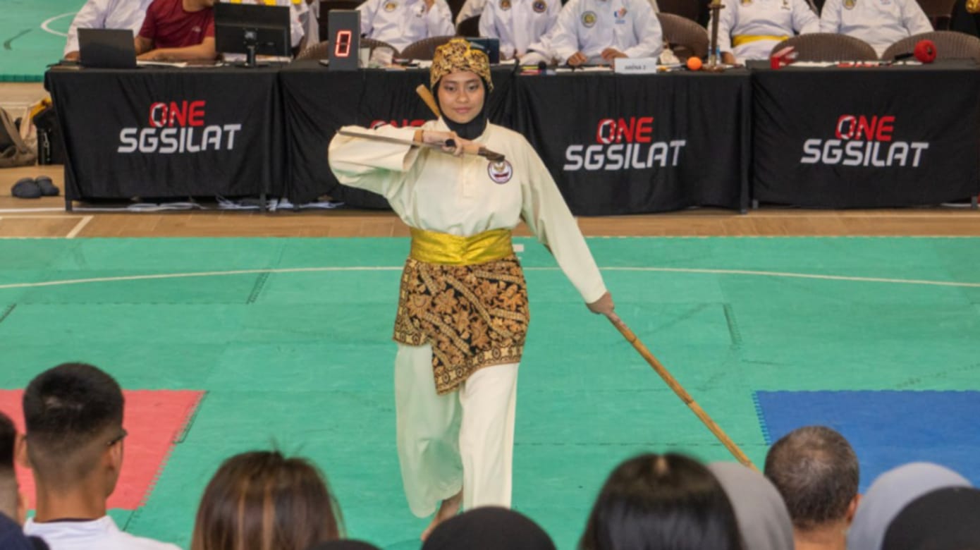 我国马来武术选手努琳 女子个人艺术赛摘铜