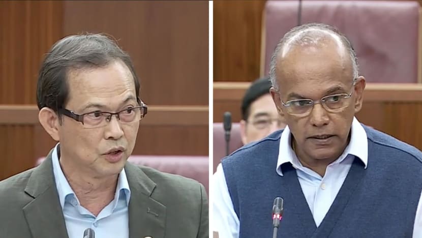 Sparks fly as Shanmugam, Leong Mun Wai clash over how Lee Hsien Yang and wife were described as having absconded