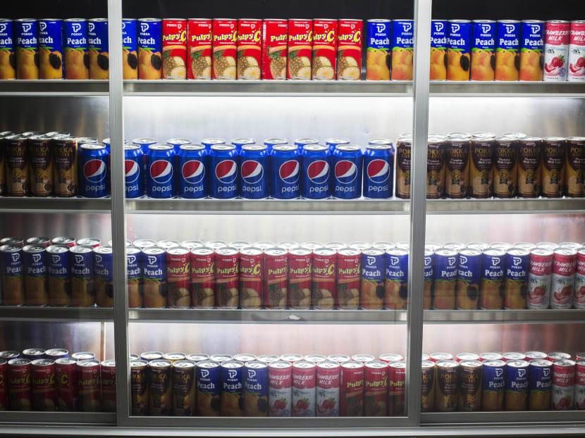 Pokka and Pepsi drinks at the Sentosa Business Centre in Pyongyang, North Korea.