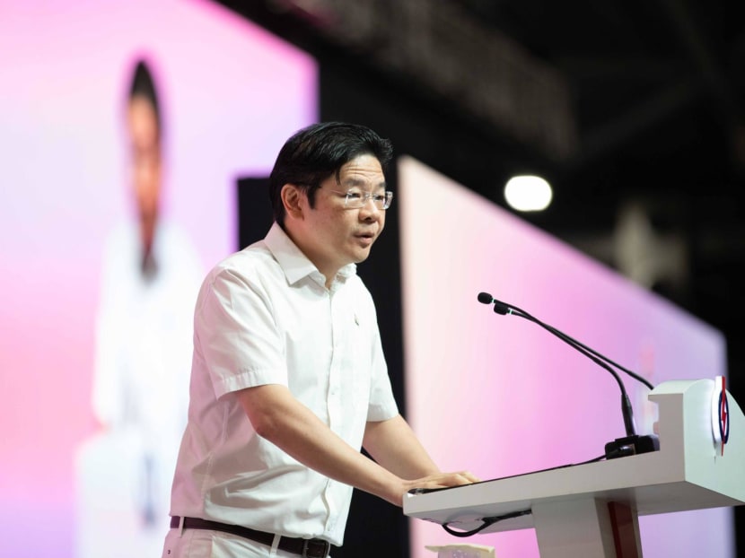 Deputy Prime Minister Lawrence Wong speaking at the annual People's Action Party convention on Sunday (Nov 5). Deputy Prime Minister Lawrence Wong speaking at the annual People's Action Party convention on Sunday (Nov 5).