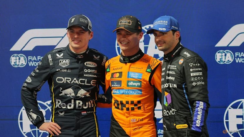 F1 leader Norris on pole in wet Las Vegas with Piastri fifth