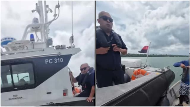 马国渔船意外漂入新加坡 海岸卫队友善拦截获网赞  