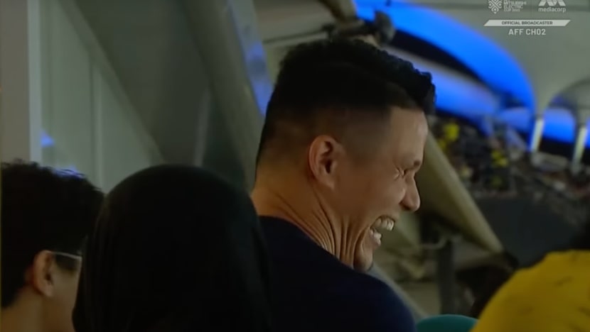 #trending: Retired Lions defender Baihakki Khaizan apologises for 'misunderstanding' after he is seen laughing as Singapore loses AFF Cup match