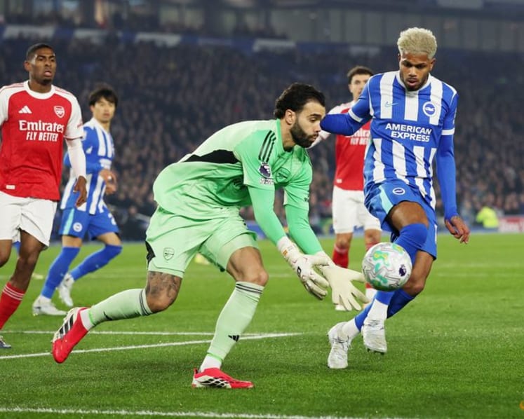 Double joy for Arsenal as Saka winner at Brighton sends them seven points clear