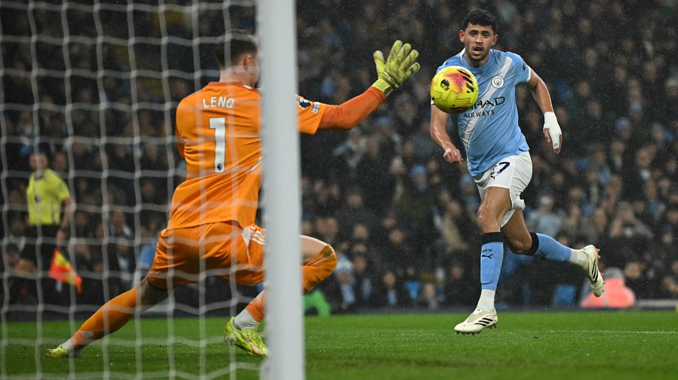 英超：曼市以3比0击败富勒姆