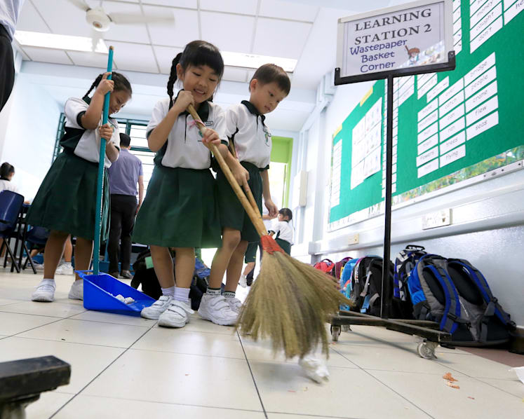 Daily school cleaning for students ‘a good lesson in social responsibility’