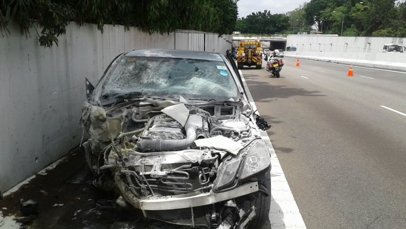 Accident on AYE leaves trail of destruction