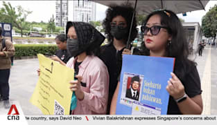 Dozens of Indonesians protest national hero title for former President Suharto