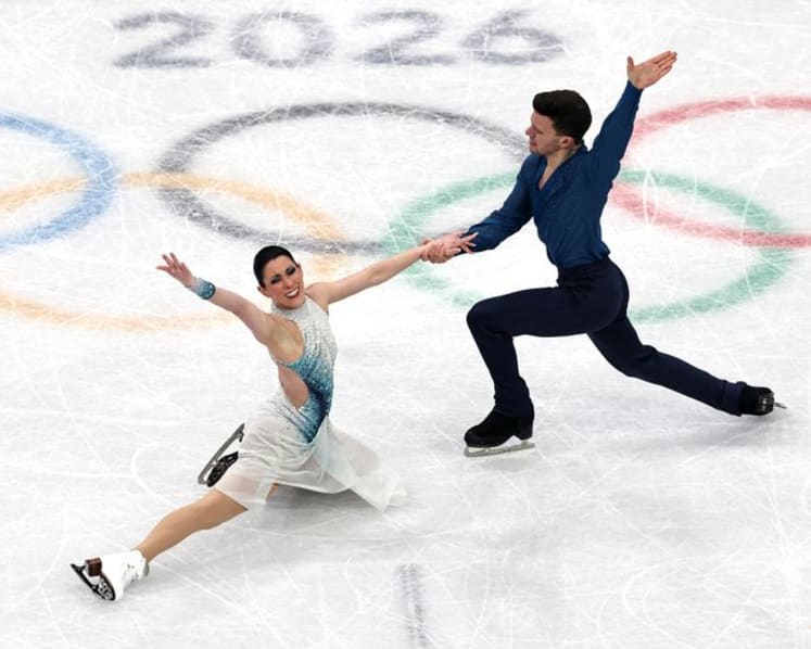 Figure skating-Italy's ice dance couple savour Valentine's Day at home Games