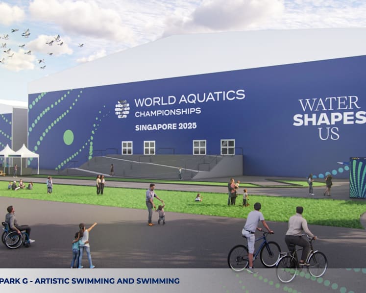 Work underway on temporary venue in Kallang for 2025 World Aquatics Championships