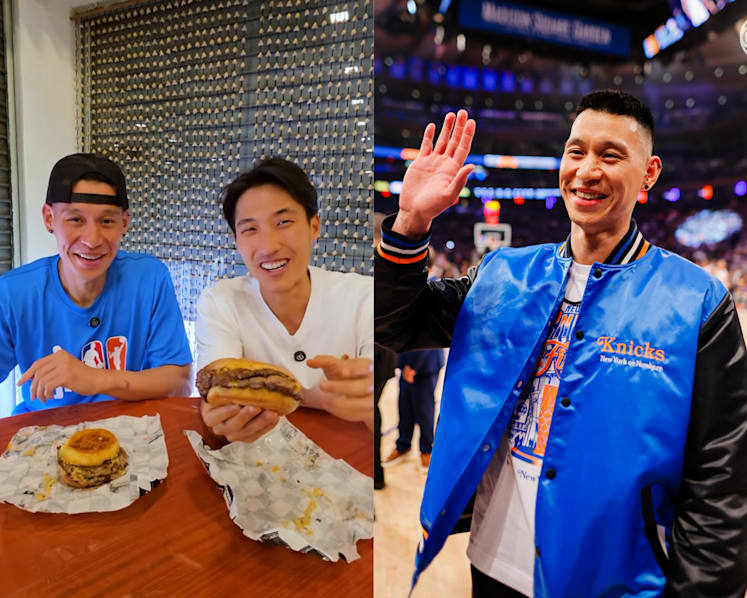 Former NBA star Jeremy Lin takes on content creator Zermatt Neo in burger-eating challenge