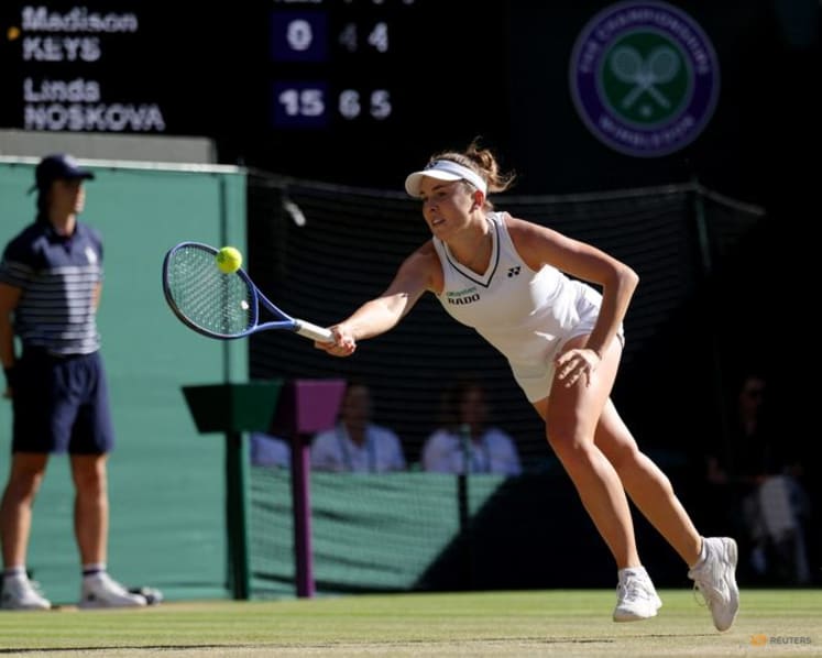 Czech rising star Noskova downs Keys to reach first Wimbledon quarter-final