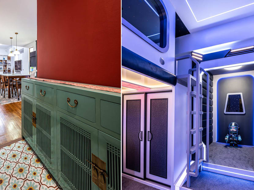 This eclectic home had a S$150,000 renovation and now has spaceship, retro and angel theme rooms