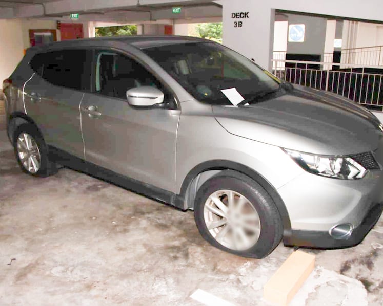 Man arrested for allegedly deflating vehicle tyres in Woodlands carpark