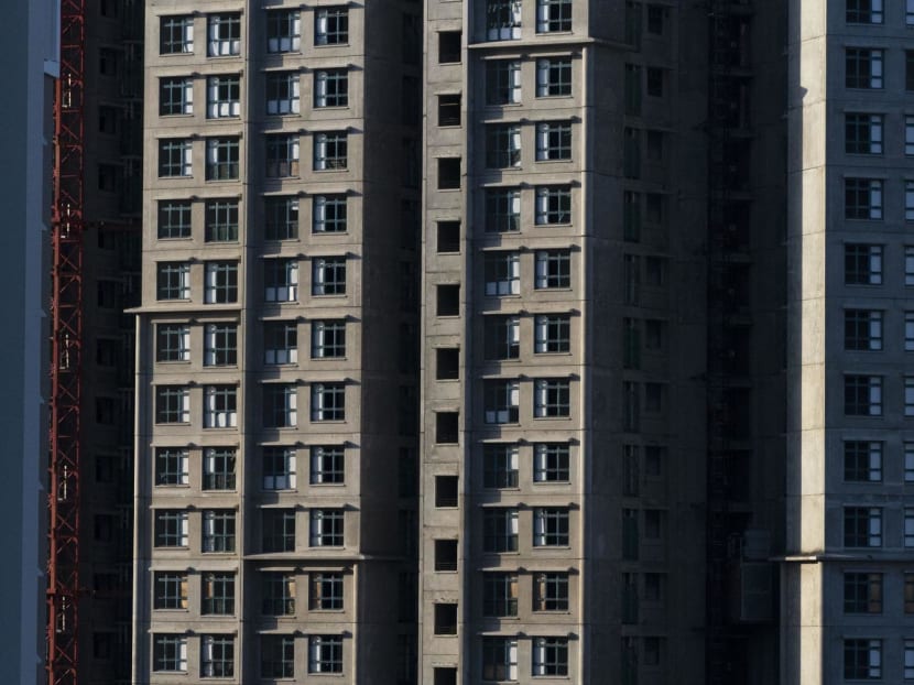 A view of Build-to-Order flats in a public housing estate. A view of Build-to-Order flats in a public housing estate.