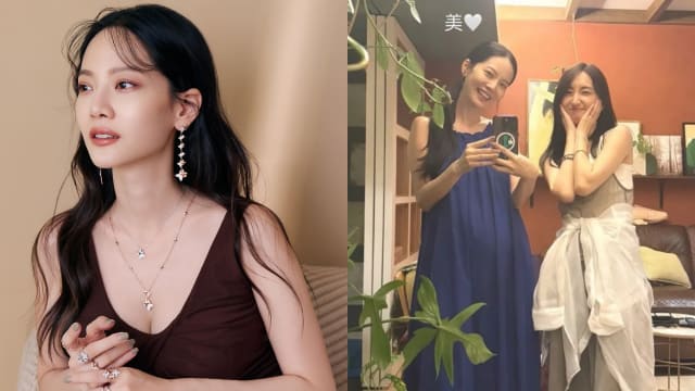 和柯佳嬿久违欢聚　曾之乔晒明显孕肚