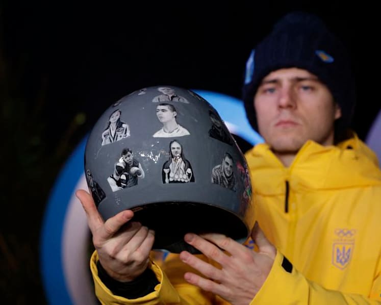 Skeleton-Ukraine's Heraskevych disqualified over helmet controversy