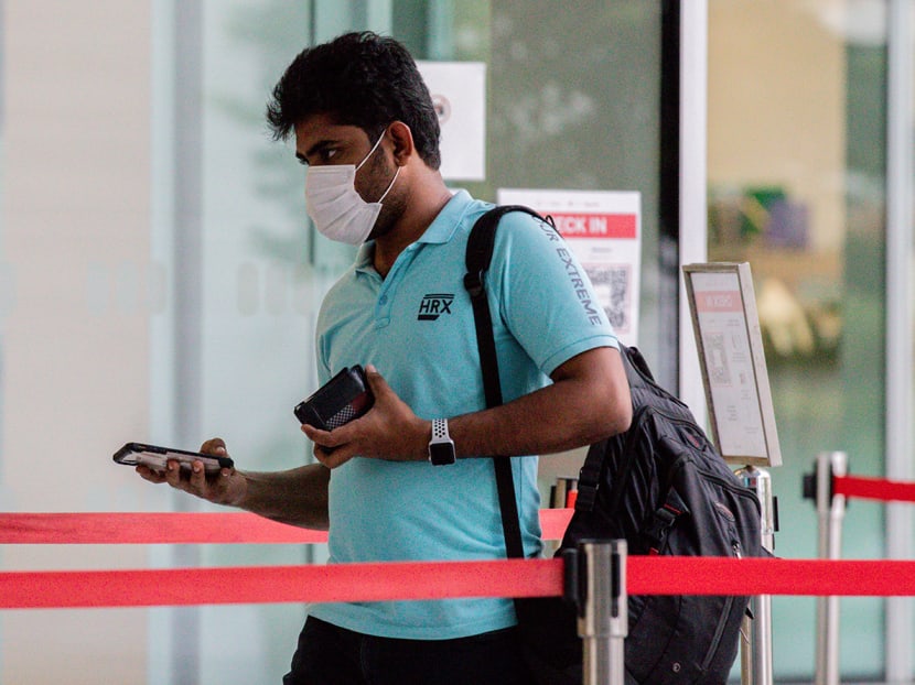 Jeevenandhan Govindan, 30, arriving at the State Courts on Feb 18, 2022.