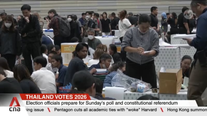 Thailand votes: Election officials prepare for poll and constitutional referendum 