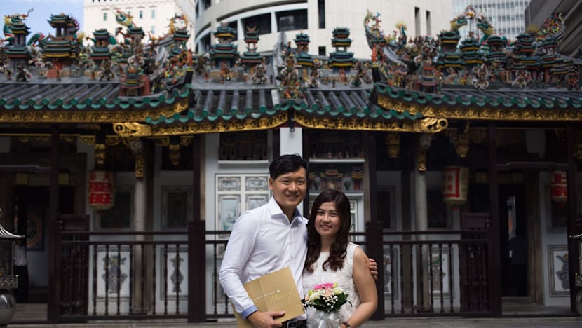 A match made by god at Yueh Hai Ching Temple
