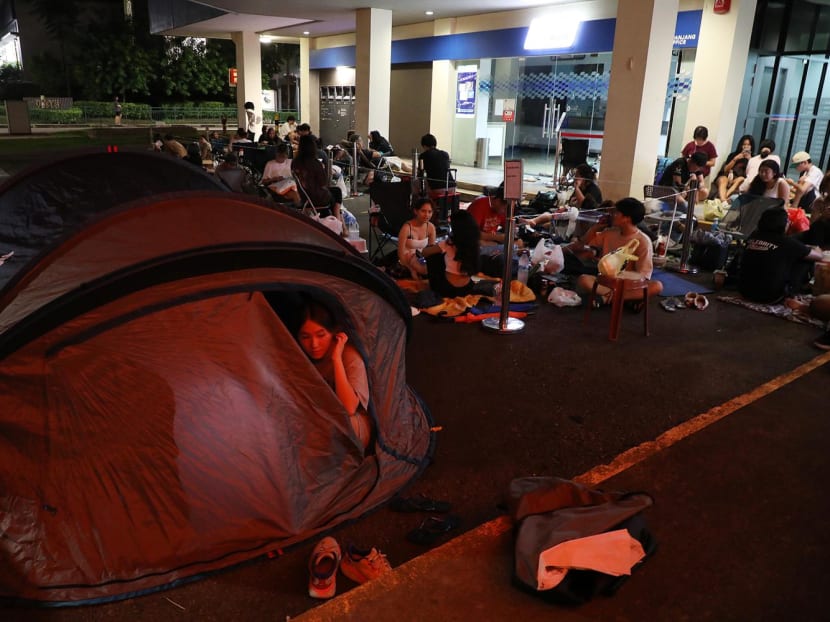 A tent seen outside Bukit Panjang post office at around 10.40pm on July 6, 2023 as fans queued in hopes of buying Taylor Swift's concert tickets. A tent seen outside Bukit Panjang post office at around 10.40pm on July 6, 2023 as fans queued in hopes of buying Taylor Swift's concert tickets.