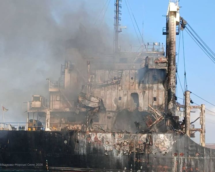Russian attack on corn ship off Ukraine's Odesa kills 10
