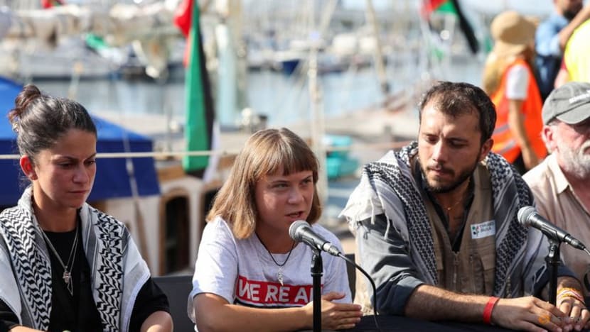 Aid flotilla with Greta Thunberg sets sail for Gaza Aid flotilla with Greta Thunberg sets sail for Gaza