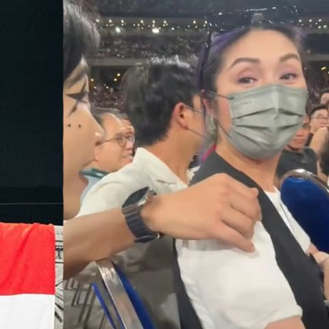 朝圣Lady Gaga新加坡演唱会巧遇杨千嬅，粉丝一举动惹众怒！