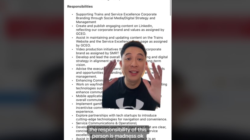 #trending: TikTok user calls SMRT job ad 'madness', needing 4 staff not 1; firm says it wanted 'diverse skills'