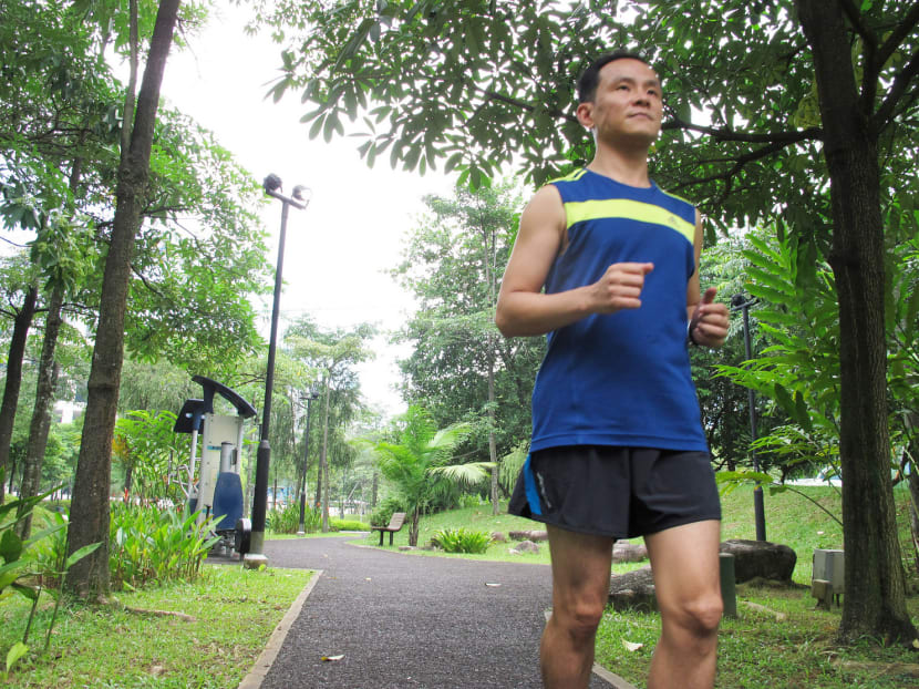 Singaporean Tay Boon Teck hopes to finish the 21km half-marathon this Sunday in less than three hours. Photo: SAFRA Singapore Bay Run & Army Half Marathon