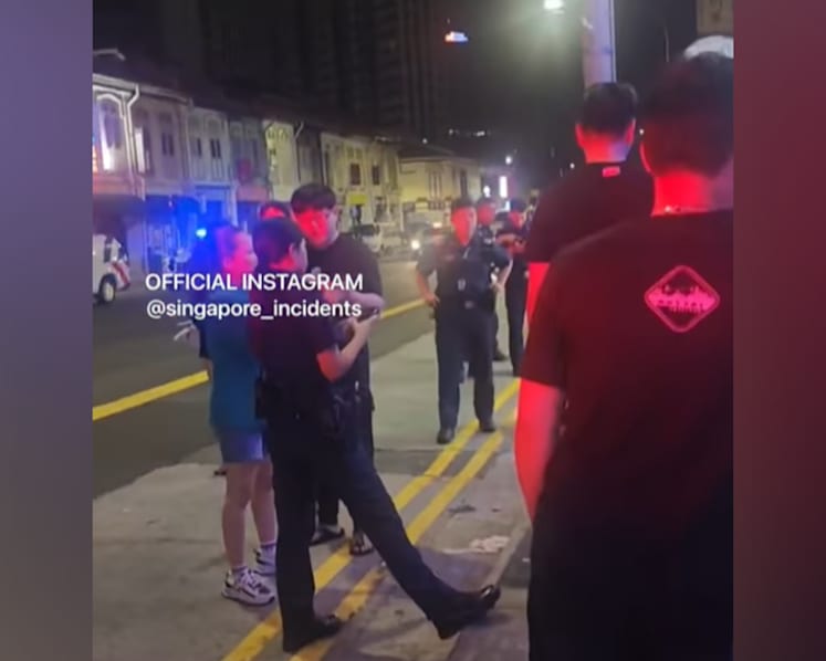 4 men arrested for affray after brawl along Geylang Road
