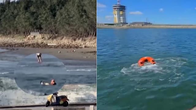 台男戏水遭海流卷向外海 靠遥控救生圈脱险