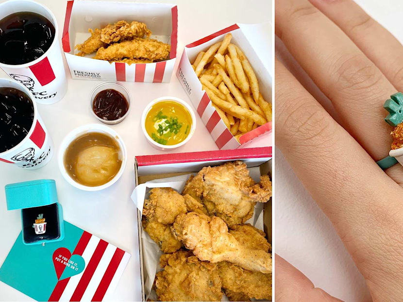We Tried On The KFC x Deliveroo Fried Chicken Ring For Valentine&rsquo;s Day