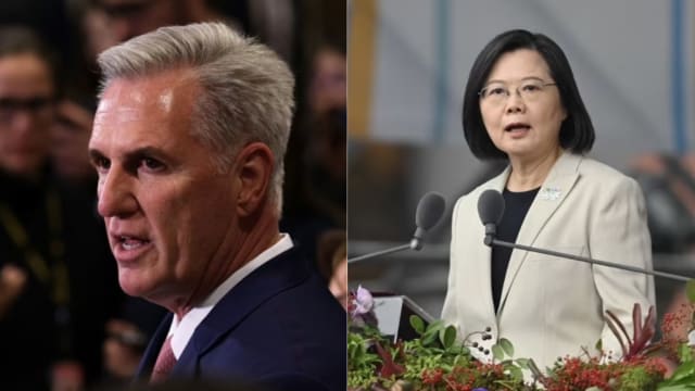 美国众议院议长麦凯锡 周三在加州会见台湾总统蔡英文
