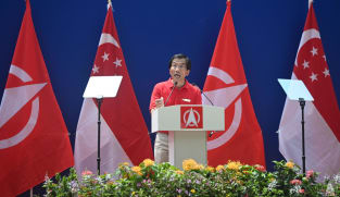 GE2025: SDP rally at Promenade area beside UOB Plaza Apr 29
