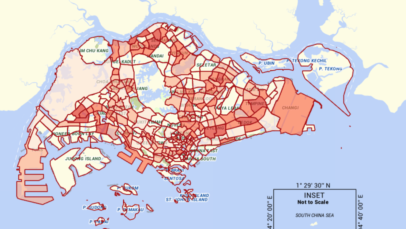 New MOH map shows areas most frequented by Covid-19 cases in the past 3 days