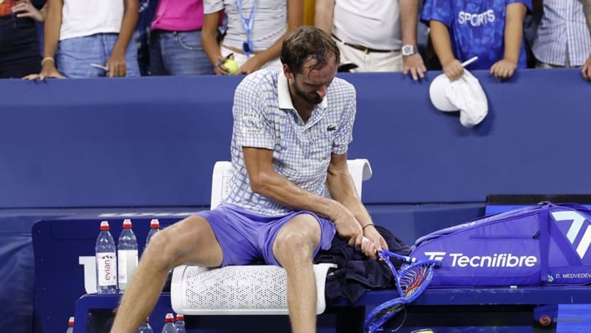Medvedev exits US Open with chaotic flourish