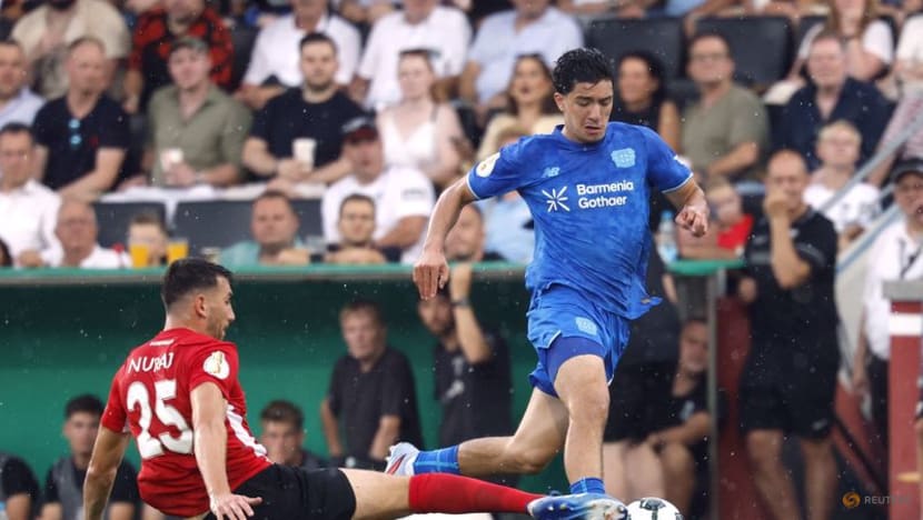 Leverkusen weather hailstorm to thrash 10-man Grossaspach 4-0 in German Cup Leverkusen weather hailstorm to thrash 10-man Grossaspach 4-0 in German Cup