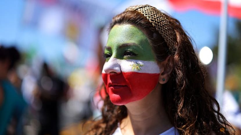Iranian American protesters gather as soccer team prepare for World Cup opener
