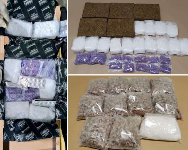 7 arrested, almost S$2.3m worth of drugs seized during 2-day drug bust