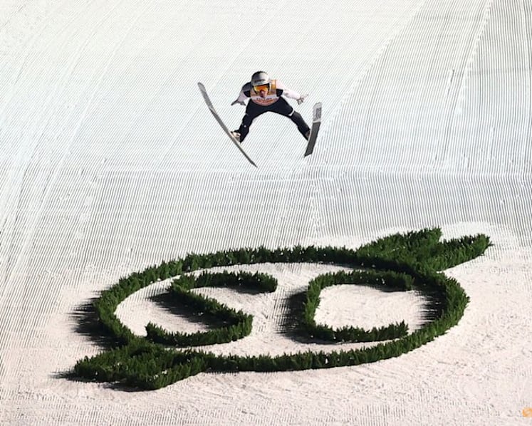 Ski Jumping- Slovenia's Prevc sets pace in Four Hills with Oberstdorf victory