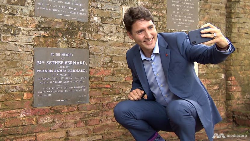 Canadian PM Justin Trudeau's family roots in Singapore at Fort Canning Park Canadian PM Justin Trudeau's family roots in Singapore at Fort Canning Park
