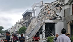 Ledakan dahsyat runtuhkan rumah mewah di Medan, Istri pemilik tewas